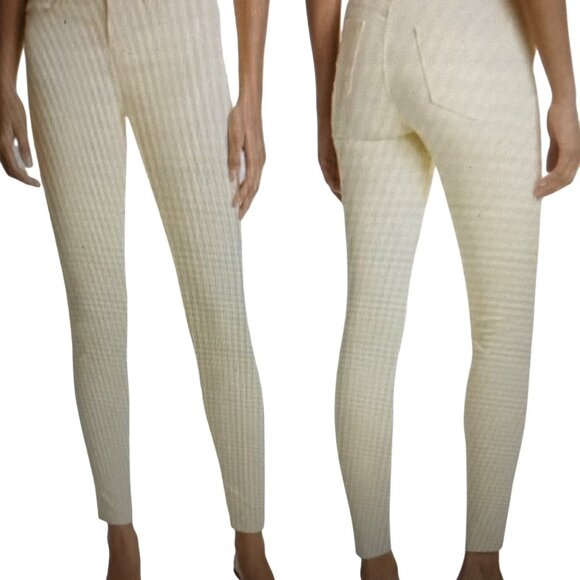 NWT L'AGENCE High Rise Skinny Margot  Yellow Cotton Jeans Size 32 - Picture 2 of 8